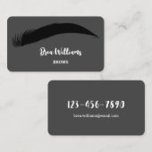 Eyebrow Brows Microblading Business Card Visitenkarte (Vorne/Hinten)