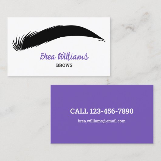Eyebrow Brows Microblading Visitenkarte (Vorne/Hinten)