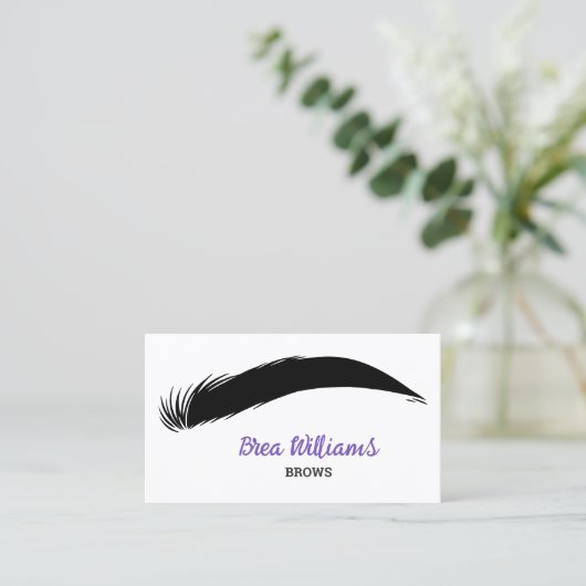 Eyebrow Brows Microblading Visitenkarte (Stehend Vorderseite)
