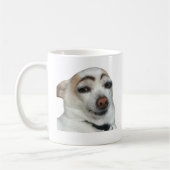 Eyebrow Dog Meme Tasse doppelseitig (Links)