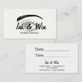Eyebrow Eyelash Beauty Technician Waxing Salon Visitenkarte (Vorne/Hinten)