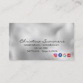 Eyebrow Eyelashes Handgeschriebene Rose Gold Waxin Visitenkarte (Rückseite)