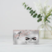 Eyebrow Eyelashes Handgeschriebene Rose Gold Waxin Visitenkarte (Stehend Vorderseite)