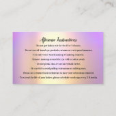 Eyebrow Micorblade Logo Aftercare Logo Crown Gold Visitenkarte (Rückseite)