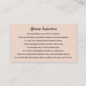 Eyebrow Micorblade Logo Aftercare Rose Logo Royal Visitenkarte (Rückseite)