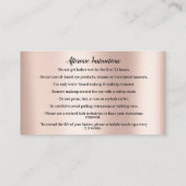 Eyebrow Micorblade Logo nach der Pflege Rose Logo- Visitenkarte (Rückseite)