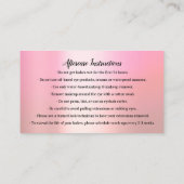 Eyebrow Micorblade-Logo nach Pflege Kronen Rosa Ro Visitenkarte (Rückseite)