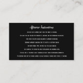 Eyebrow Micorblading Aftercare Crown Black Royal Visitenkarte (Rückseite)