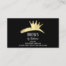 Eyebrow Micorblading Aftercare Gold Crown Visitenkarte