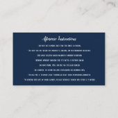 Eyebrow Micorblading Aftercare Navy Rose Visitenkarte (Rückseite)