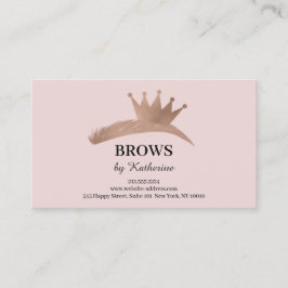 Eyebrow Micorblading Logo Aftercare Crown Rose Visitenkarte