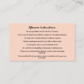 Eyebrow Micorblading Logo Aftercare Rose Crown Visitenkarte (Rückseite)