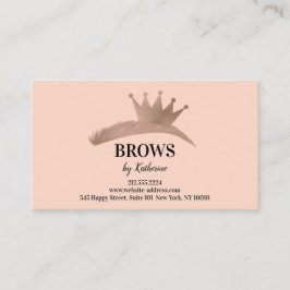 Eyebrow Micorblading Logo Aftercare Rose Crown Visitenkarte
