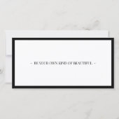 Eyebrow Microblading Aftercare Black Horizontal Dankeskarte (Rückseite)