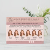 Eyebrow Microblading Aftercare Instructions Card Einladung (Stehend Vorderseite)