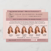 Eyebrow Microblading Aftercare Instructions Card Einladung (Vorne/Hinten)