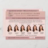 Eyebrow Microblading Aftercare Instructions Card Einladung (Vorne/Hinten)