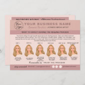 Eyebrow Microblading Aftercare Instructions Card Einladung (Vorne/Hinten)