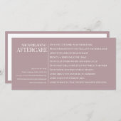Eyebrow Microblading Aftercare Pastell Pink Dankeskarte (Vorne/Hinten)