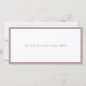 Eyebrow Microblading Aftercare Pastell Pink Dankeskarte (Rückseite)