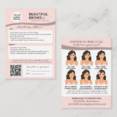 Eyebrow Microblading Aftercare & Termination Visitenkarte (Vorne/Hinten)