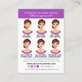 Eyebrow Microblading Aftercare Was erwartet Applet Visitenkarte (Rückseite)