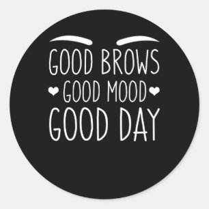 Eyebrow Microblading Good Brows Motion Day Runder Aufkleber