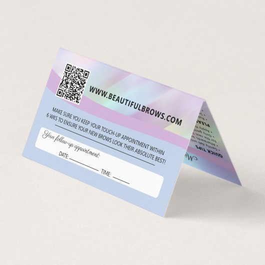 Eyebrow Microblading Visitenkarten (Rückseite)