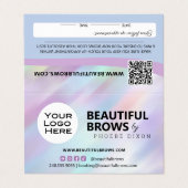 Eyebrow Microblading Visitenkarten (Außenseite Aufgefaltet)