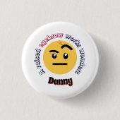 Eyebrow Sass: A Raised Eyebrow Works Wonders Button (Vorderseite)