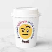 Eyebrow Sass: A Raised Eyebrow Works Wonders Pappbecher (Vorderseite)