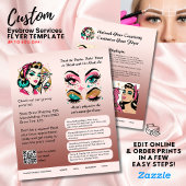 ⭐️ Eyebrow Shaping Flyer Template Blush Dusty Pink