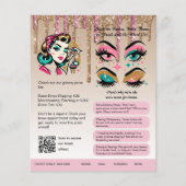 ⭐️ Eyebrow Shaping Flyer Template Pink Gold Sparkl (Vorne)