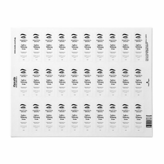 Eyebrow Thickening Oil Serum Labels (Vorne)