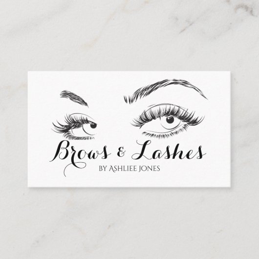 Eyebrows & Eyelash Extensions Salon Visitenkarte (Vorderseite)