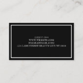 Eyebrows & Eyelashes Studio Salon Visitenkarte (Rückseite)