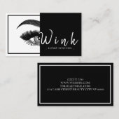Eyebrows & Eyelashes Studio Salon Visitenkarte (Vorne/Hinten)