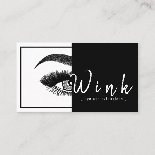 Eyebrows & Eyelashes Studio Salon Visitenkarte (Vorderseite)