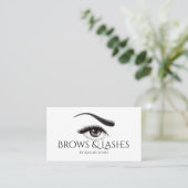Eyebrows Microblading & Eyelash Extensions Salon Visitenkarte (Stehend Vorderseite)
