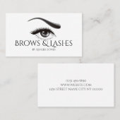 Eyebrows Microblading & Eyelash Extensions Salon Visitenkarte (Vorne/Hinten)