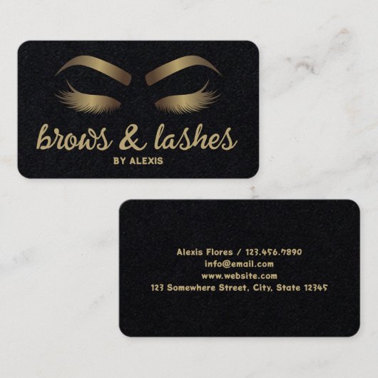 Eyebrows und Eyelash Extension Visitenkarte (Vorne/Hinten)