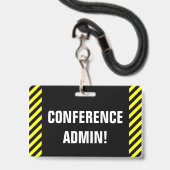 Eyecatching "CONFERENCE ADMIN"! Abzeichen Ausweis (Front with Lanyard)