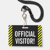 Eyecatching "OFFIZIELLER BESUCHER"! Abzeichen Ausweis (Vorderseite mit Lanyard)
