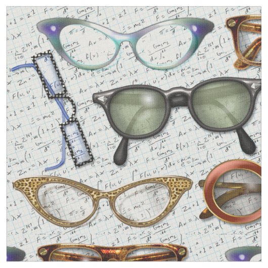 Eyeglass Fashion Pattern Stoff (Nahaufnahme)