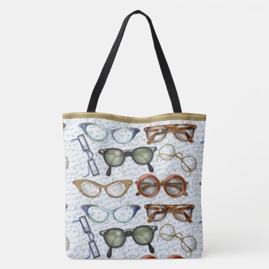 Eyeglass Fashion Pattern Tasche (Rückseite)