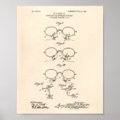 Eyeglass-Unterstützung 1904 Patent Art Old Peper Poster (Vorne)