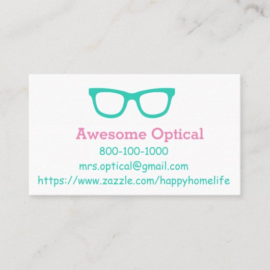 EYEGLASS-Visitenkarte Visitenkarte (Vorderseite)