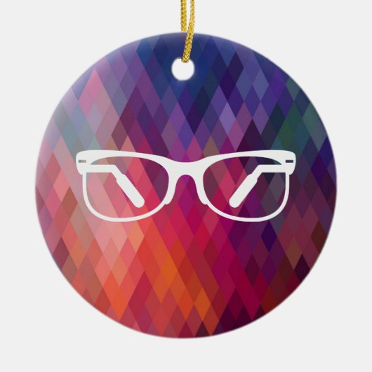 Eyeglasses Functions Pictograph Keramik Ornament (Vorne)
