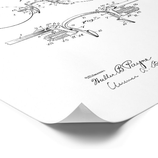 Eyeglasses Patent Poster (Ecke)