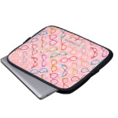 Eyeglasses Retro Moderner Hipster Pink Gingham Nam Laptopschutzhülle (Vorne Knopf)